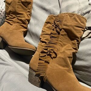 Rampage Brown Heeled Boots